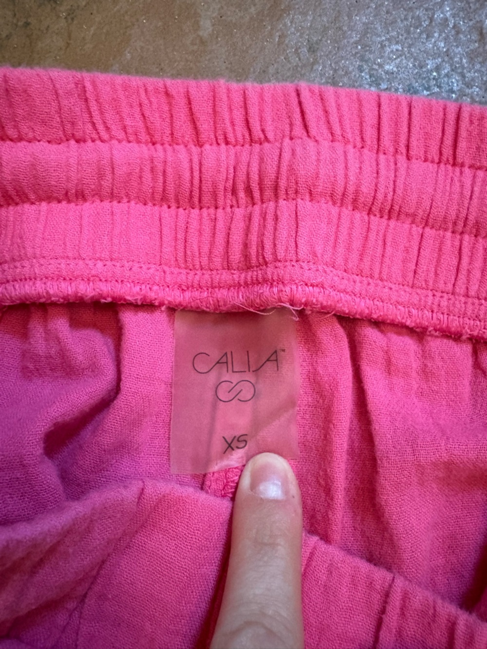 Calia Hot Pink Lightweight Drawstring Athletic Shorts - Picture 3 of 4